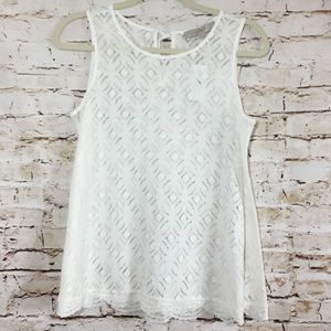 Loft Ivory Lace Top NWT Size XS